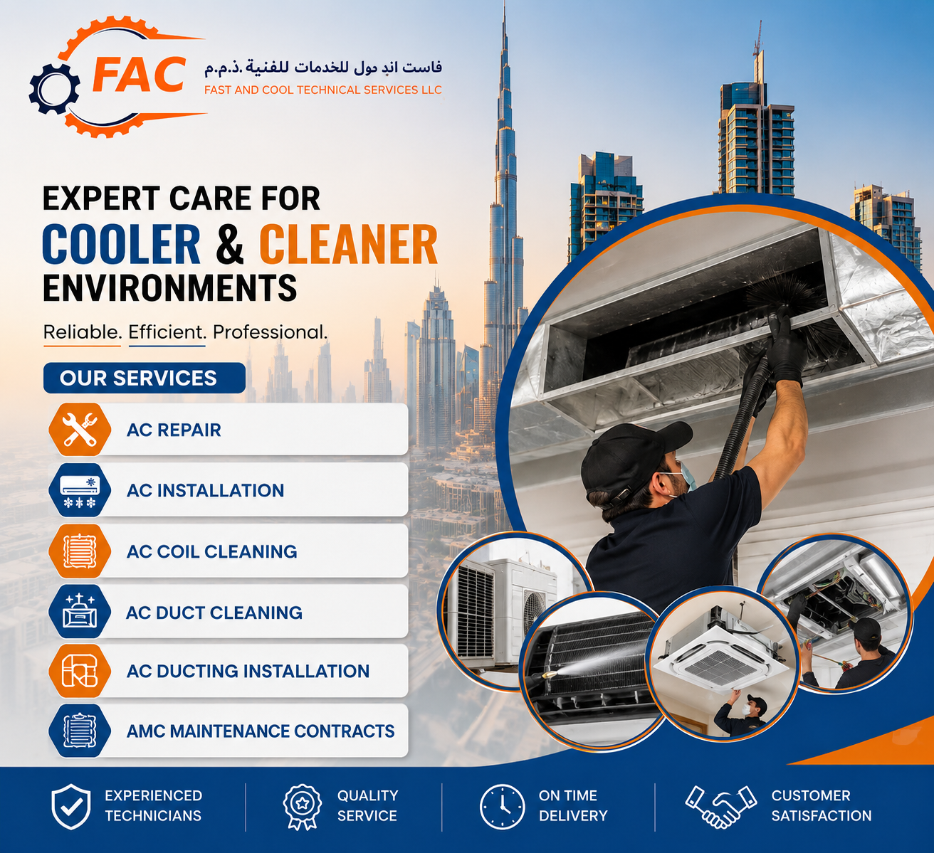 AC ducting installation services in Dubai